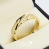 Alianza de boda en oro 14k con diamantes adiam-024