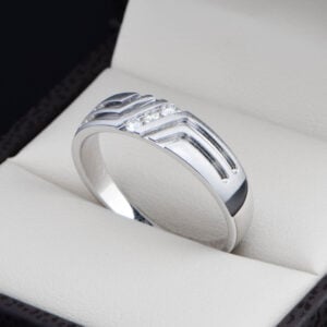 Alianza de boda en oro 14k con diamantes adiam-028