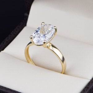 Anillo de compromiso oro 14k con zirconias soloz-007