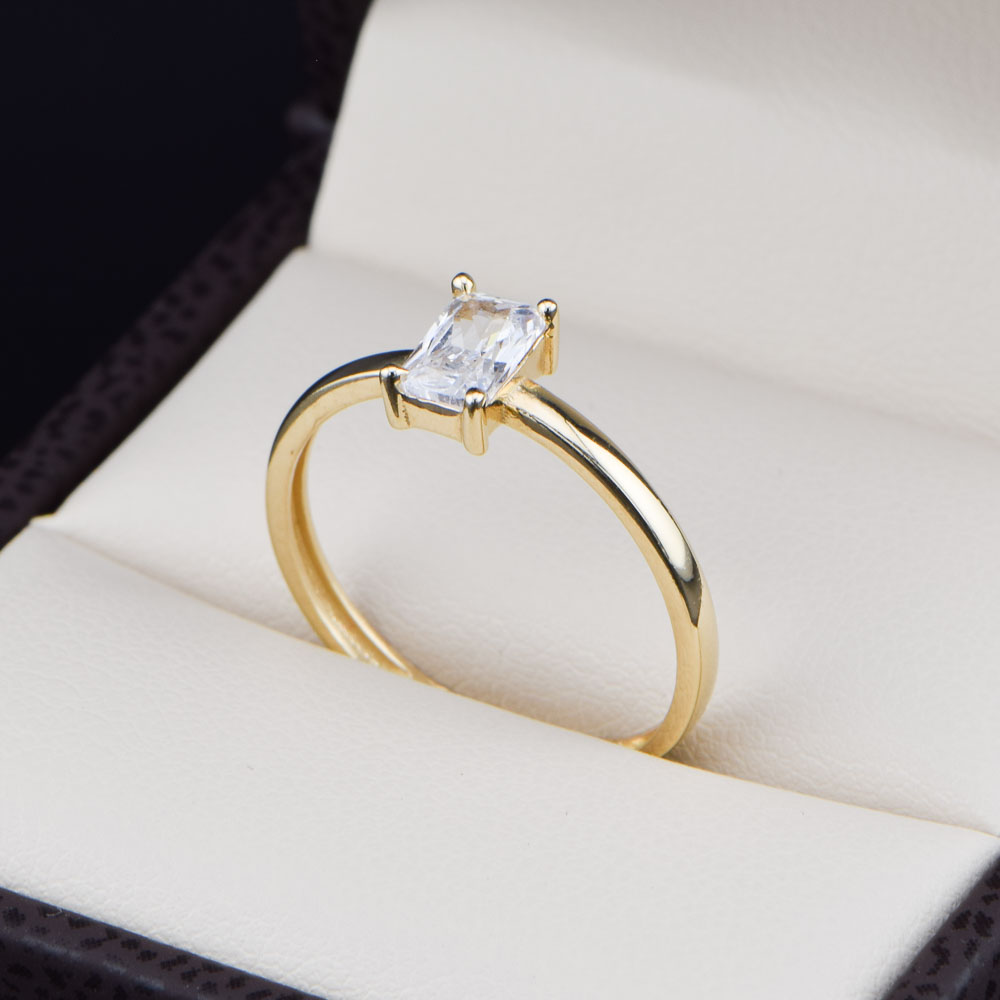 Anillo de compromiso oro 14k con zirconias soloz-013