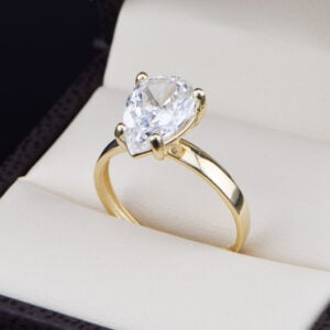 Anillo de compromiso oro 14k con zirconias soloz-022