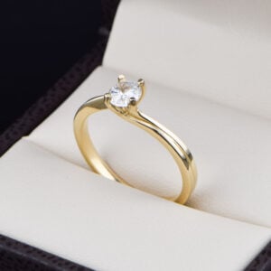 Anillo de compromiso oro 14k con zirconias soloz-023
