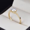 Anillo de compromiso oro 14k con zirconias soloz-013