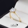 Anillo de compromiso de oro 14k con zirconias soloz-062