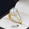 Anillo de compromiso oro 14k con zirconias soloz-090