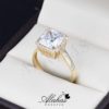Anillo de compromiso oro 14k con zirconias soloz-091