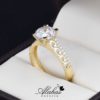 Anillo de compromiso oro 14k con zirconias soloz-094