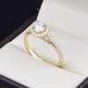 Anillo de compromiso oro 14k con zirconias soloz-032
