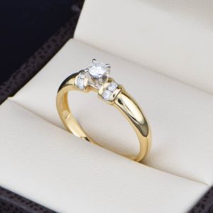 Anillo de compromiso oro 14k con diamantes sdiam-029