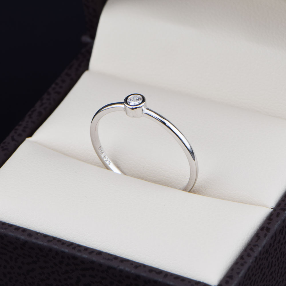 Anillo de compromiso en plata 925 ABPS-028