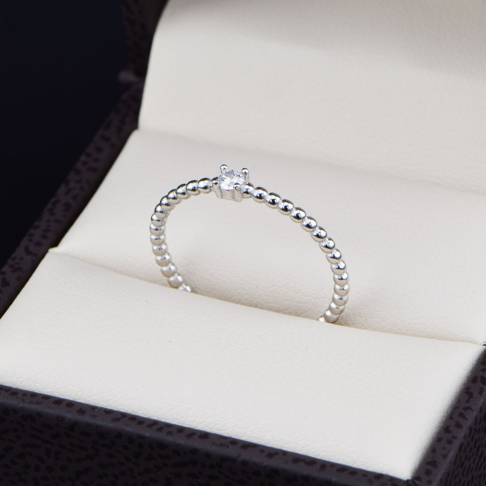 Anillo de compromiso en plata 925 ABPS-030