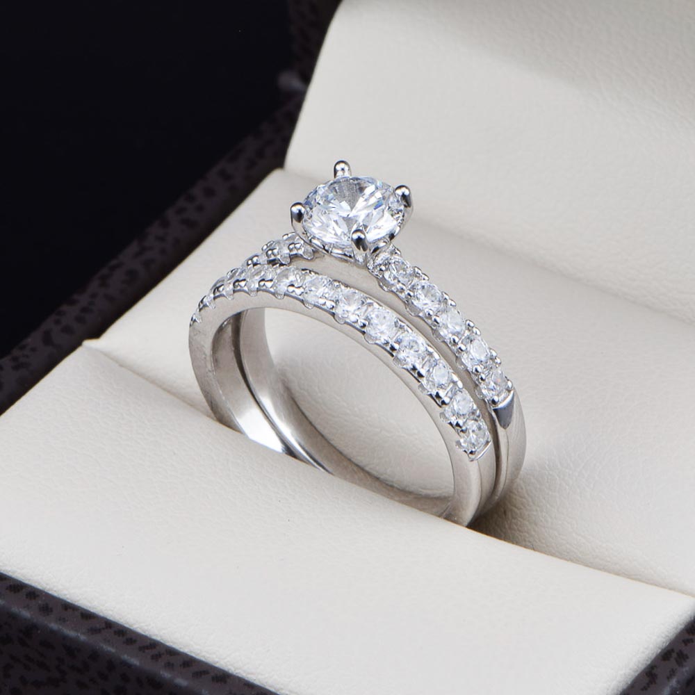 Duo de boda en plata 925 abpd-007
