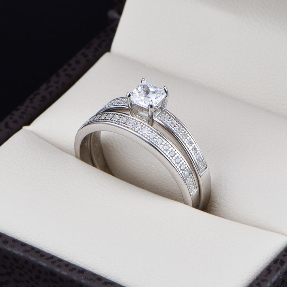 Duo de boda en plata 925 abpd-011