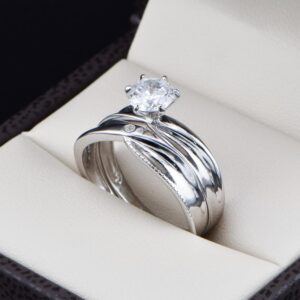 Duo de boda en plata 925 abpd-012