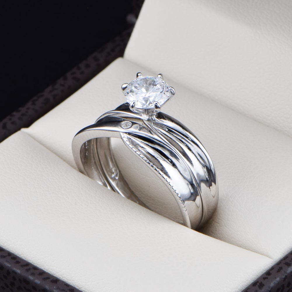 Duo de boda en plata 925 abpd-012
