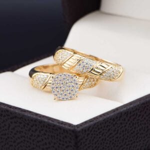 Duo de boda en oro 14k Joyeria Alahas DO-005