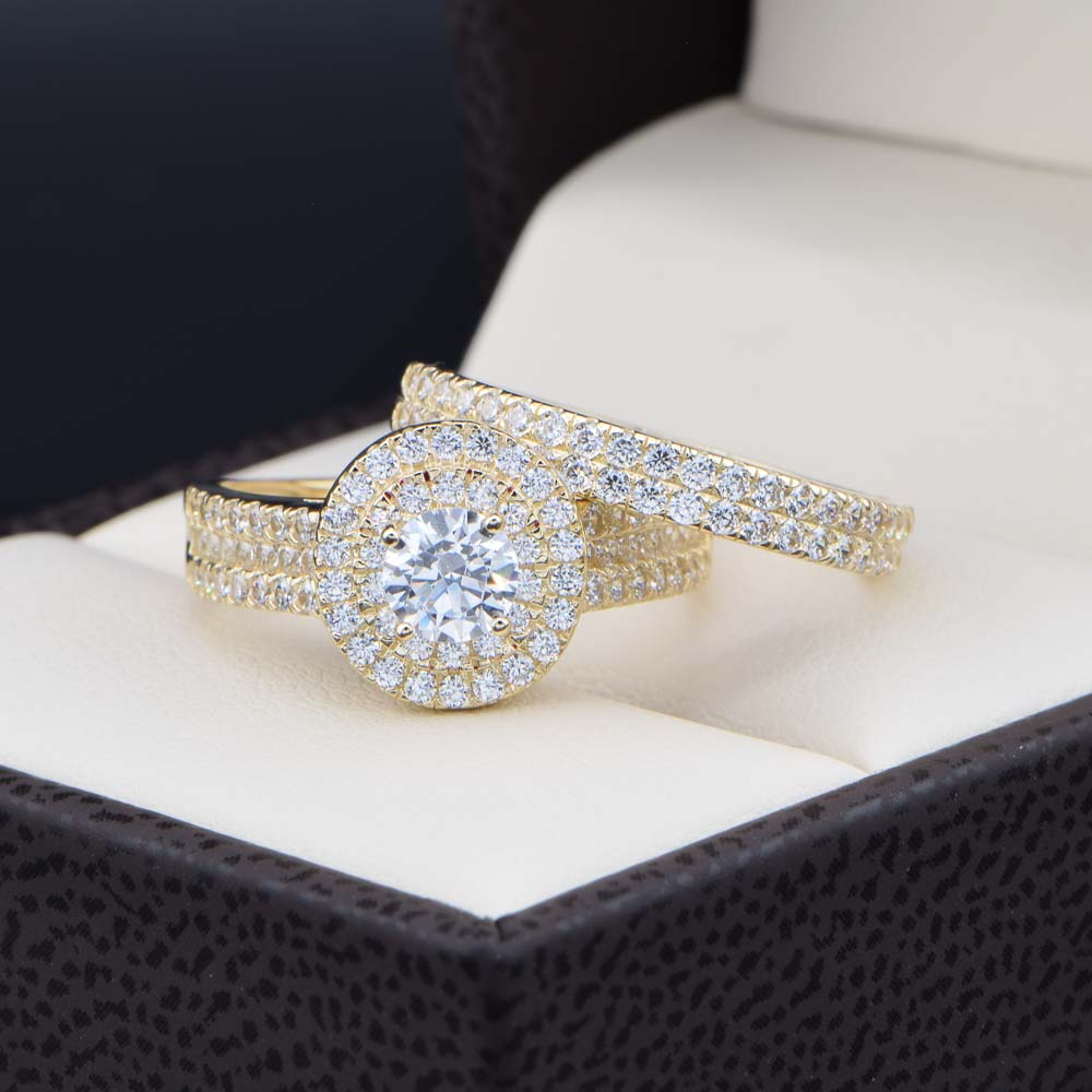 Duo de boda oro 14k Joyeria Alahas DO-012
