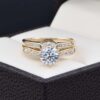 Duo de boda oro 14k Joyeria Alahas DO-035