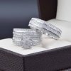 Trio de boda Plata 925 Zirconias Joyeria Alahas ABPT-001