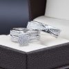 Trio de boda en plata 925 ABPT-007