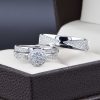 Trio de boda en plata 925 ABPT-009