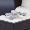 Trio de boda en plata 925 ABPT-012