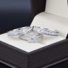 Trio de boda en oro 14k con diamantes tdiam-004