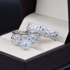 Trio de boda Plata 925 Zirconias Joyeria Alahas ABPT-008