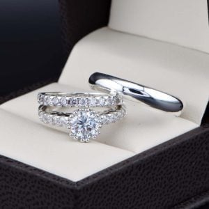 Trio de boda en plata 925 ABPT-018