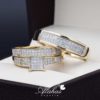 Trio de boda oro 14k Joyeria Alahas TROZ-029