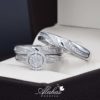 Trio de boda oro 14k Joyeria Alahas TROZ-047