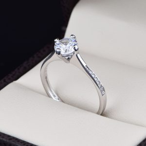 Anillo de compromiso en plata 925 ABPS-047