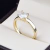 Anillo de compromiso oro 14k con zirconias soloz-016