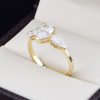 Anillo de compromiso oro 14k con zirconias soloz-039