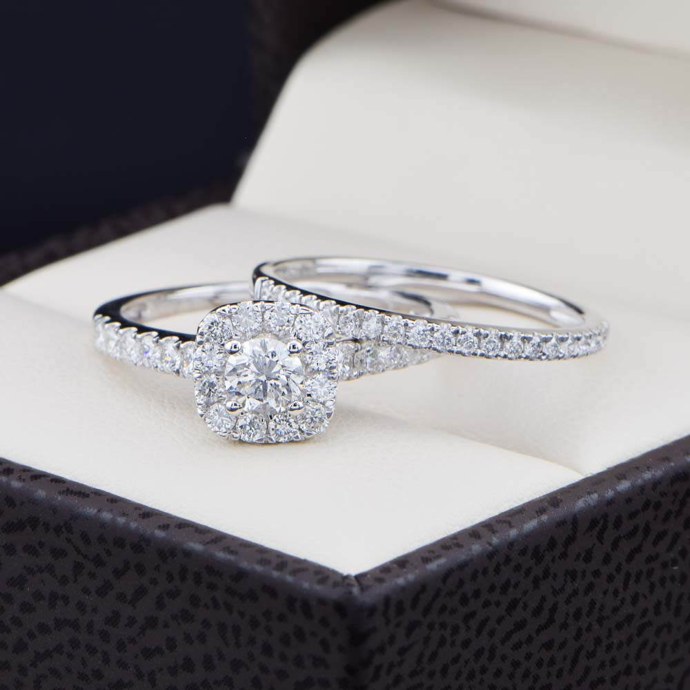 Duo de boda en oro 14k con diamantes ddiam-020
