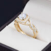 Anillo Compromiso Oro 14k zirconias Joyeria Alahas Soloz-111