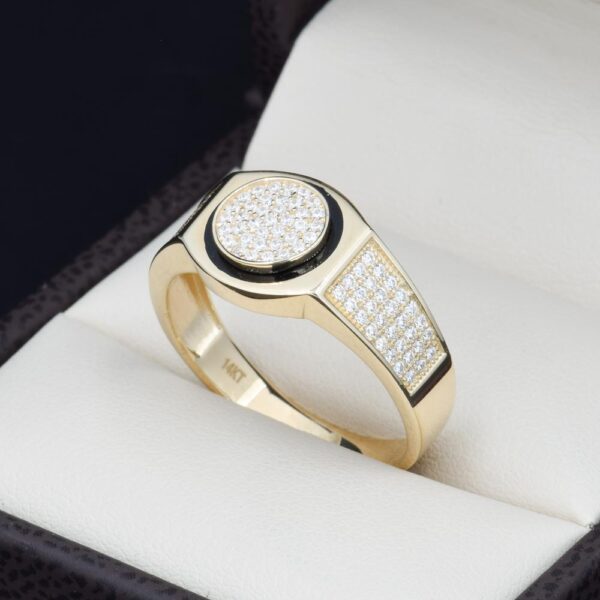 Anillo de oro 14k con zirconias ANO-010