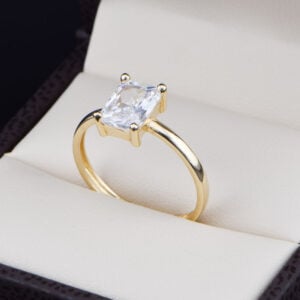 Anillo de compromiso oro 14k con zirconias SOLOZ-005