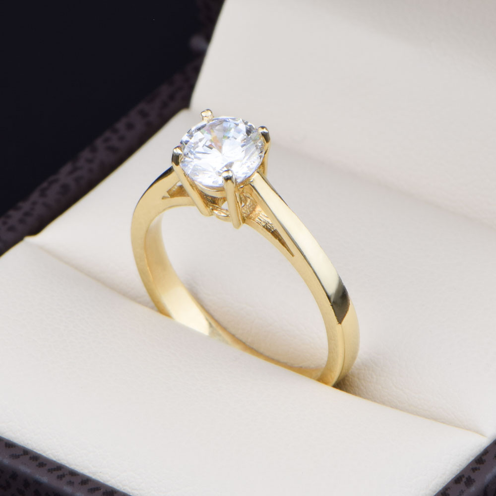 Anillo de compromiso oro 14k SOLOZ-034