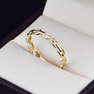 Anillo de oro 14k con zirconias ANO-001