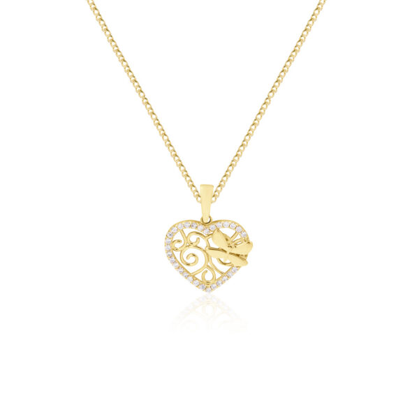 Cadena con dije oro 14k para dama ccdo-005