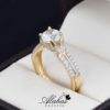 Anillo de compromiso oro 14k con zirconias soloz-092