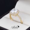 Anillo de compromiso oro 14k con zirconias soloz-119