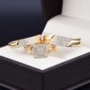 Trio de Boda Oro 14k con zirconias Troz-011