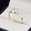 Anillo de compromiso oro 14k con zirconias soloz-044