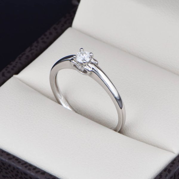 Anillo de compromiso Oro 14k diamantes sdiam-014