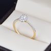 Anillo de compromiso Oro 14k diamantes sdiam-017