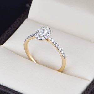 Anillo de compromiso Oro 14k diamantes sdiam-017