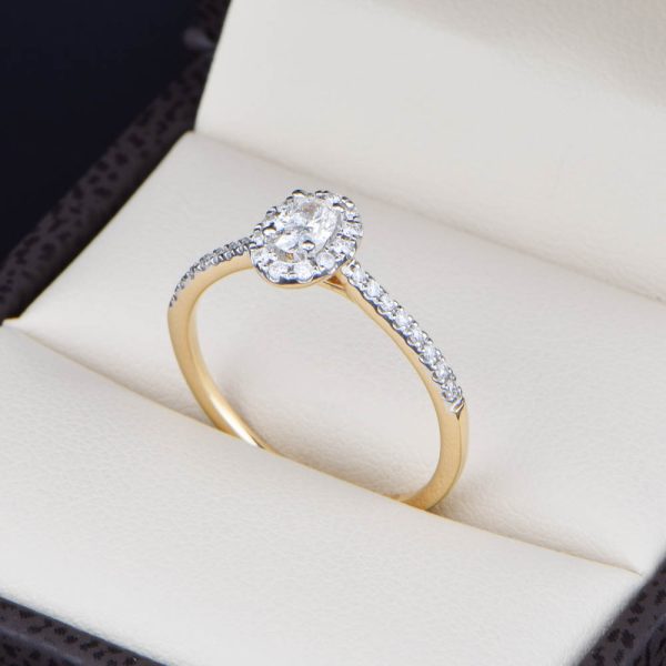Anillo de compromiso Oro 14k diamantes sdiam-017