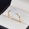 Anillo de compromiso Oro 14k diamantes sdiam-021